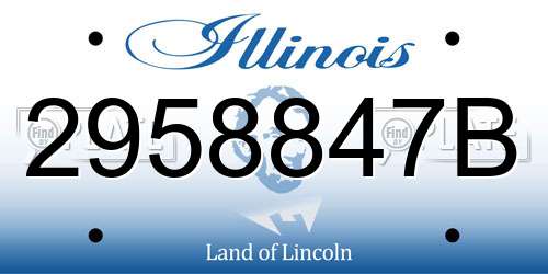 2958847B Illinois License Plate