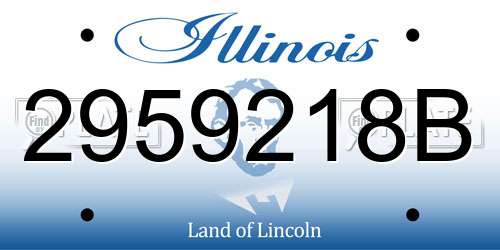2959218B Illinois License Plate