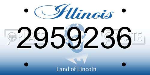 2959236 Illinois License Plate