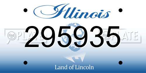 295935 Illinois License Plate