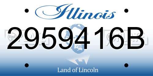 2959416B Illinois License Plate