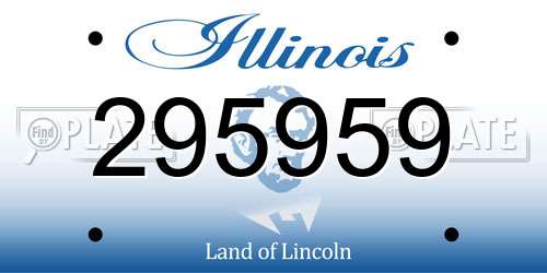 295959 Illinois License Plate