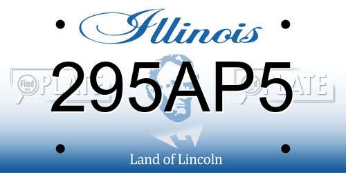295AP5 Illinois License Plate