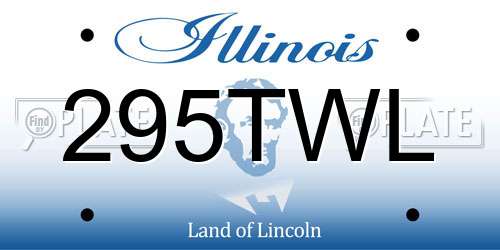 295TWL Illinois License Plate