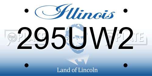 295UW2 Illinois License Plate