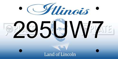 295UW7 Illinois License Plate