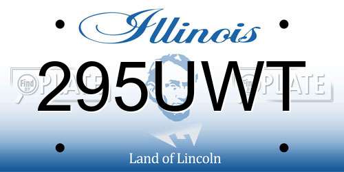 295UWT Illinois License Plate