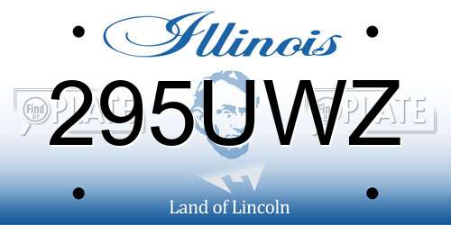 295UWZ Illinois License Plate