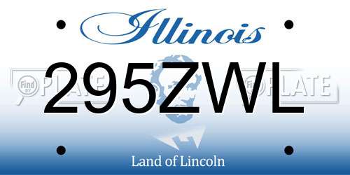 295ZWL Illinois License Plate