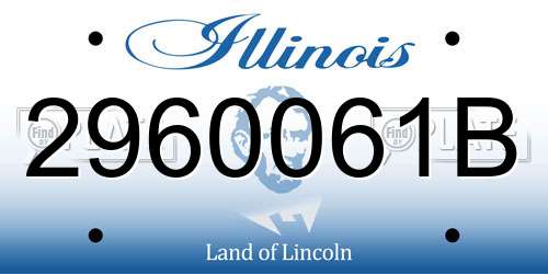 2960061B Illinois License Plate