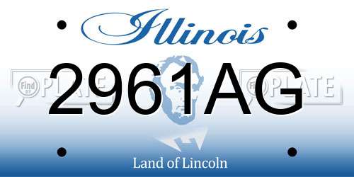 2961AG Illinois License Plate