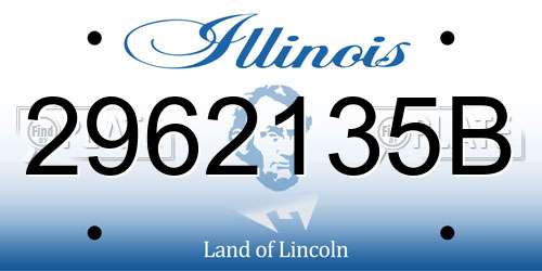 2962135B Illinois License Plate