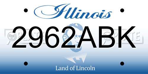 2962ABK Illinois License Plate