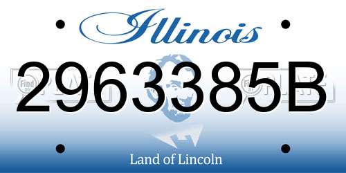 2963385B Illinois License Plate
