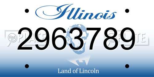 2963789 Illinois License Plate