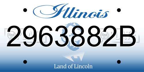 2963882B Illinois License Plate