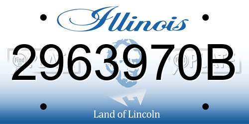 2963970B Illinois License Plate