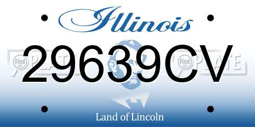 29639CV Illinois License Plate