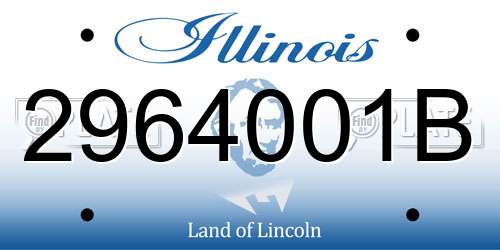 2964001B Illinois License Plate