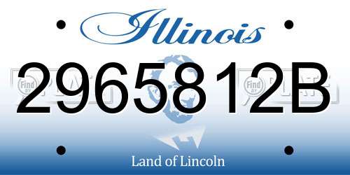 2965812B Illinois License Plate