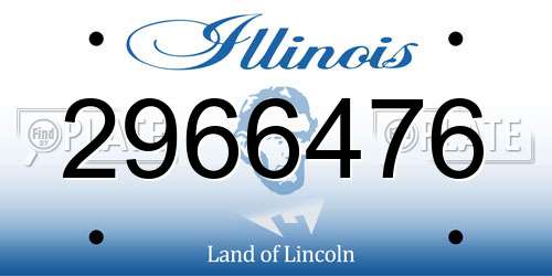 2966476 Illinois License Plate