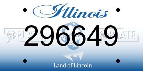 296649 Illinois License Plate
