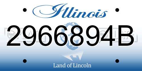 2966894B Illinois License Plate