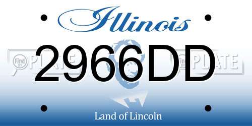 2966DD Illinois License Plate