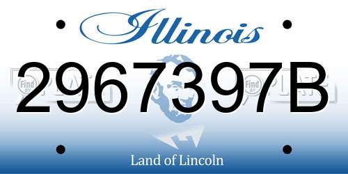 2967397B Illinois License Plate