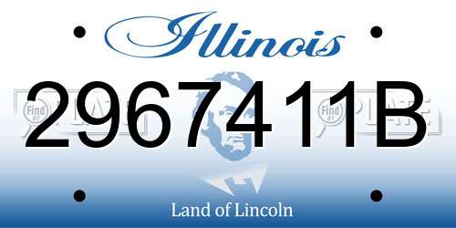 2967411B Illinois License Plate