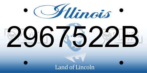 2967522B Illinois License Plate