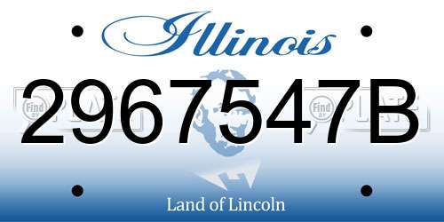 2967547B Illinois License Plate