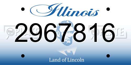 2967816 Illinois License Plate