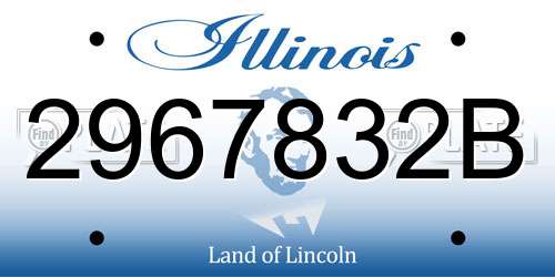 2967832B Illinois License Plate