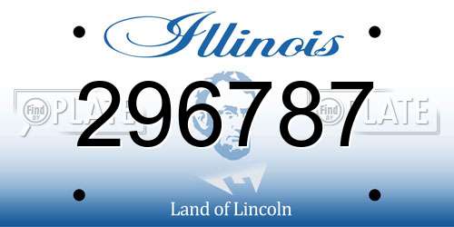 296787 Illinois License Plate