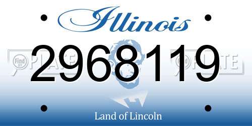 2968119 Illinois License Plate