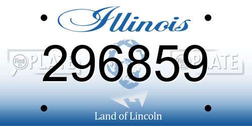 296859 Illinois License Plate