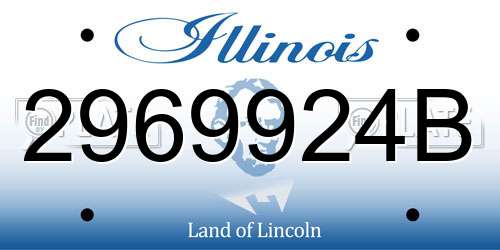 2969924B Illinois License Plate