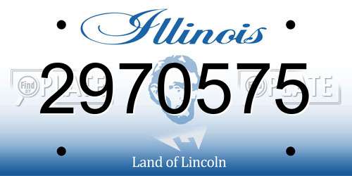 2970575 Illinois License Plate