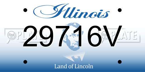29716V Illinois License Plate