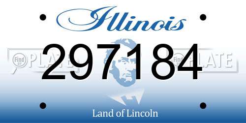 297184 Illinois License Plate