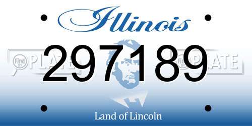 297189 Illinois License Plate