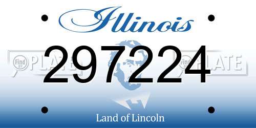 297224 Illinois License Plate