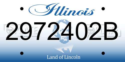 2972402B Illinois License Plate