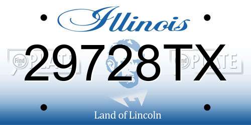 29728TX Illinois License Plate