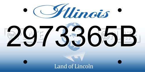 2973365B Illinois License Plate