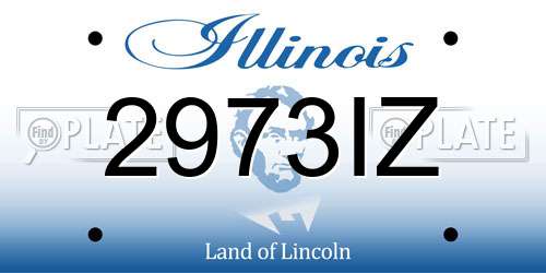 2973IZ Illinois License Plate