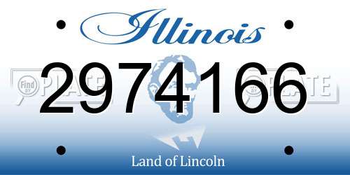 2974166 Illinois License Plate