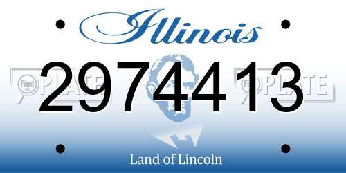 2974413 Illinois License Plate