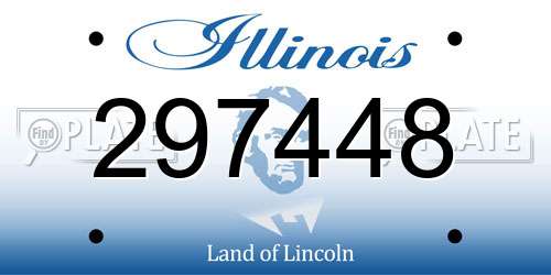 297448 Illinois License Plate
